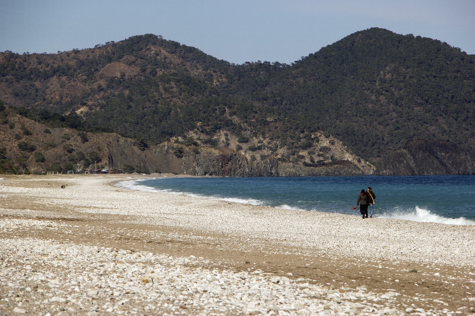 男人 海滩 海 海岸