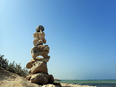 Beach sea sand rock Photo