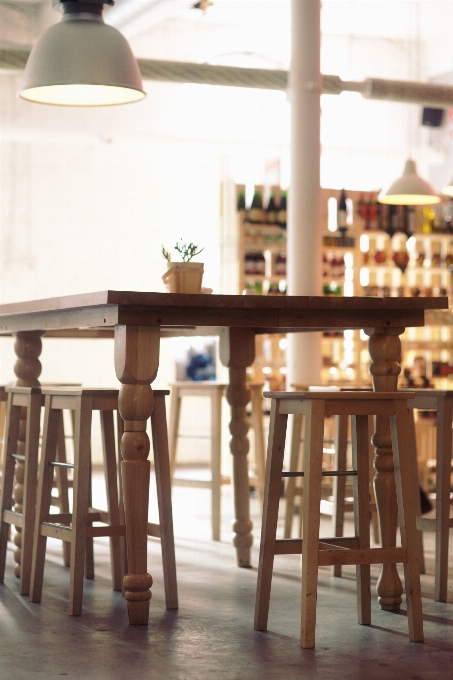 Table wood chair interior