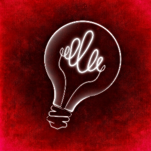 Heart red light bulb lighting Photo