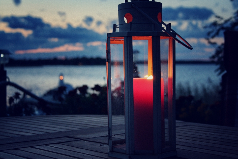 Sea light lighthouse glass