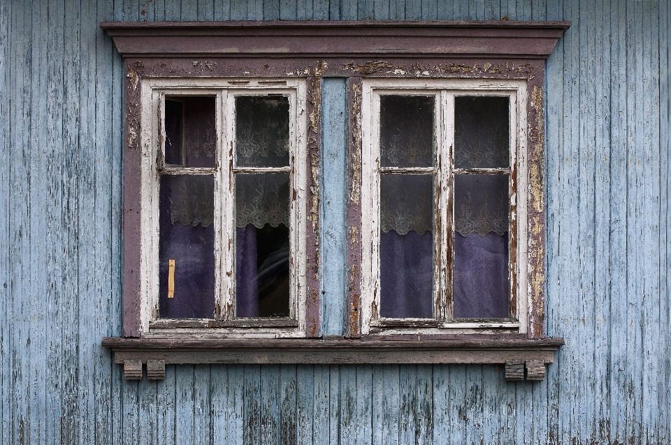 Architecture wood window facade