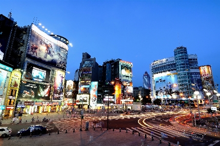 Pedestrian road skyline traffic Photo