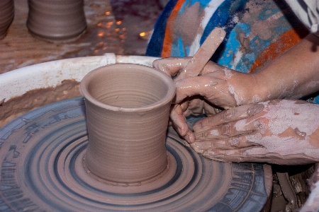 Work hand wheel pot Photo