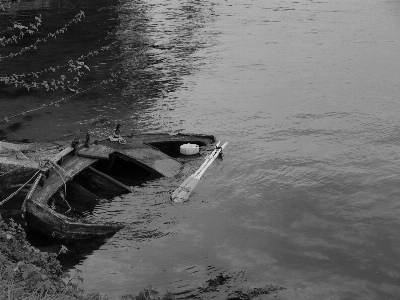 Sea water ocean black and white Photo