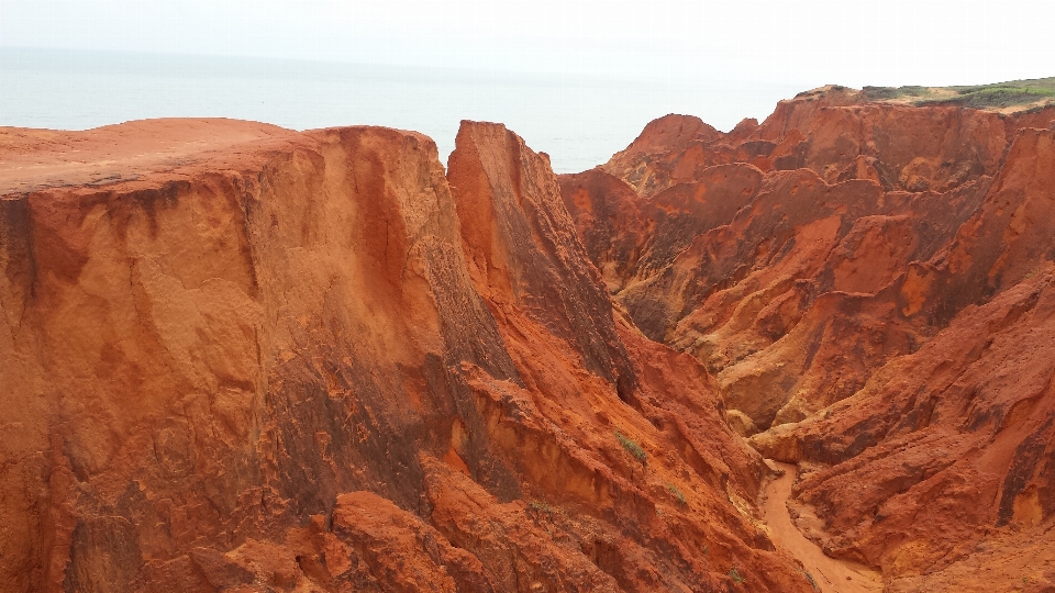 Landscape rock formation cliff