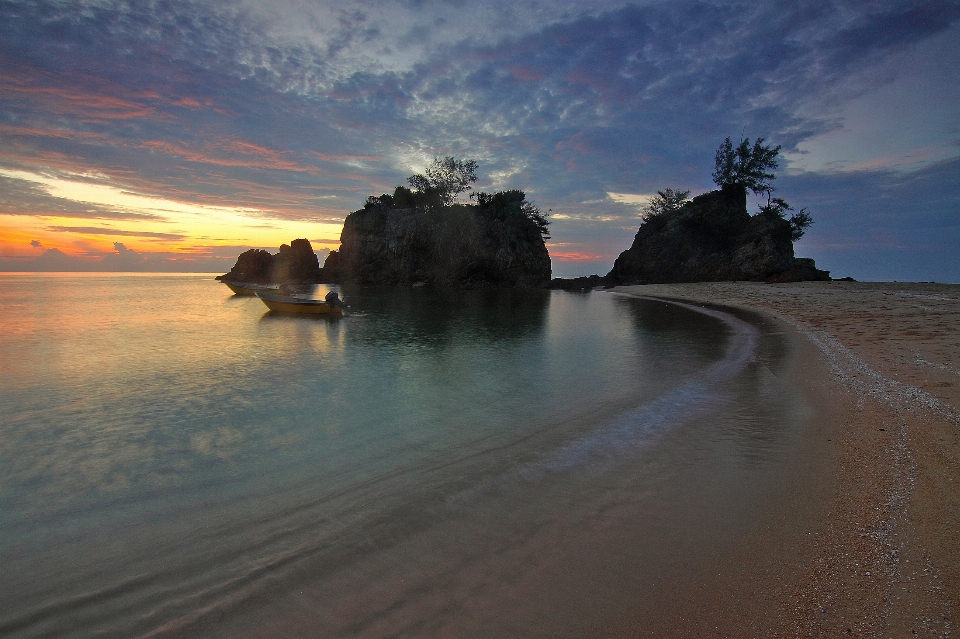 Beach landscape sea coast