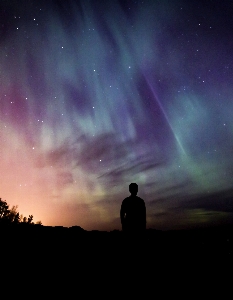 Man landscape nature silhouette Photo