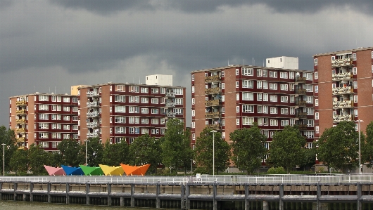 Die architektur horizont reihe stadt Foto