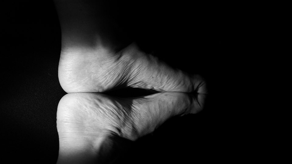 Mano en blanco y negro
 fotografía