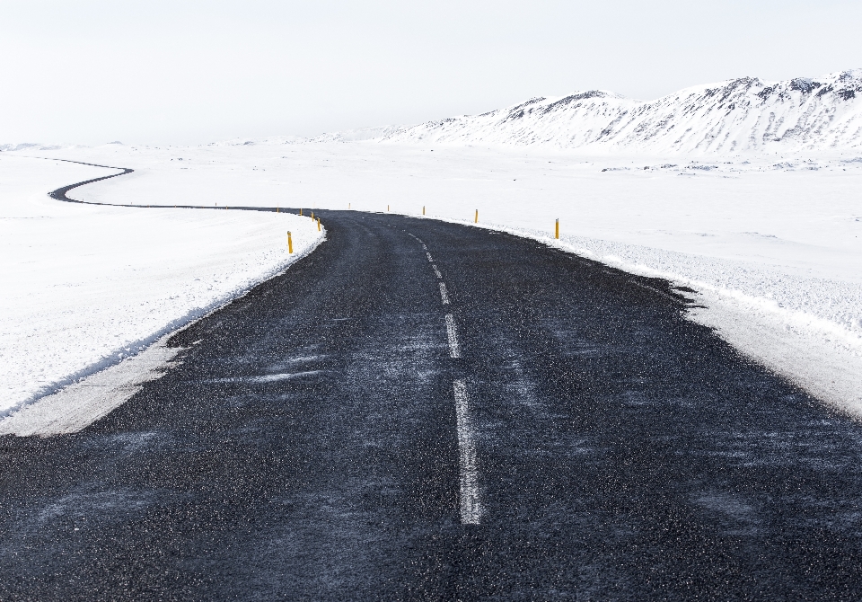 Montagne neige hiver route