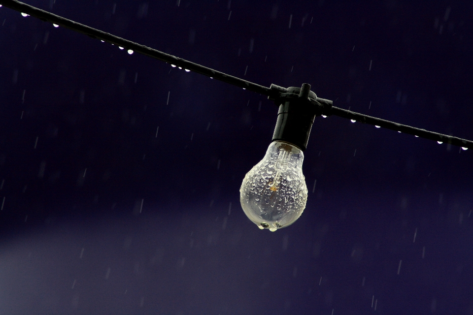 Nuit pluie fil véhicule