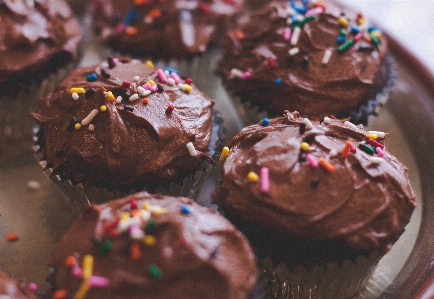 Sweet food chocolate cupcake Photo