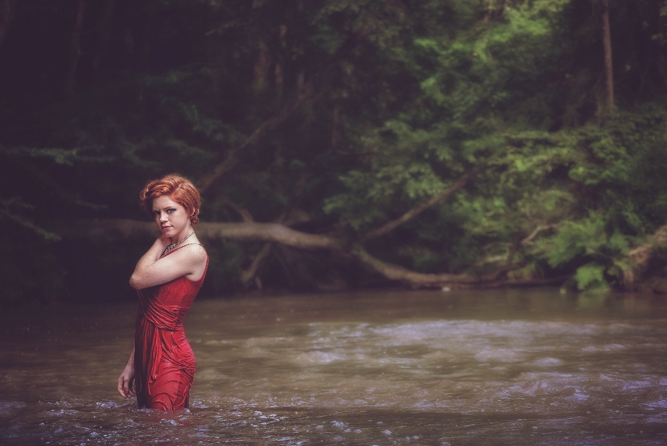 Water forest outdoor girl