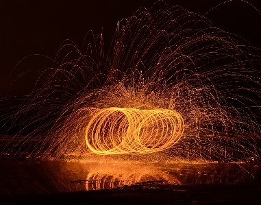 Light night photography sparkler Photo