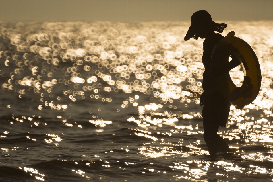 Spiaggia mare acqua silhouette