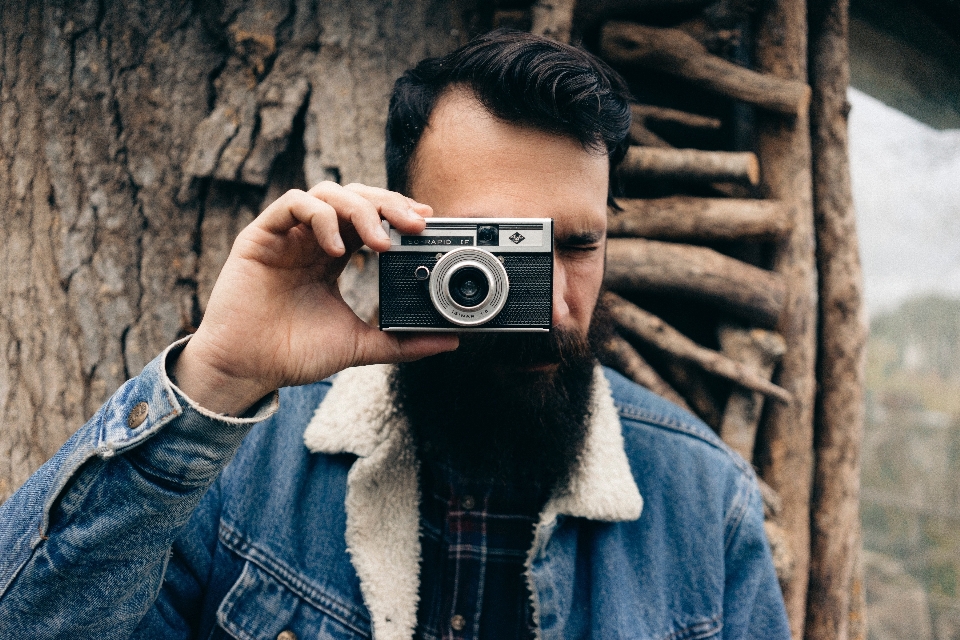 Uomo persona telecamera fotografia