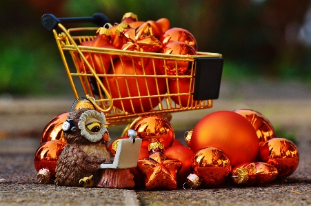 Trolley transport food red Photo