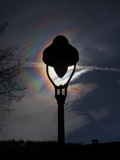 Silhouette light cloud sky