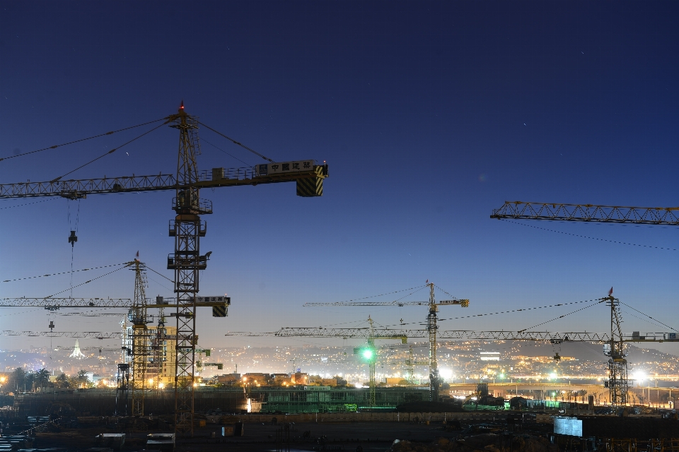 Ciel nuit paysage urbain crépuscule