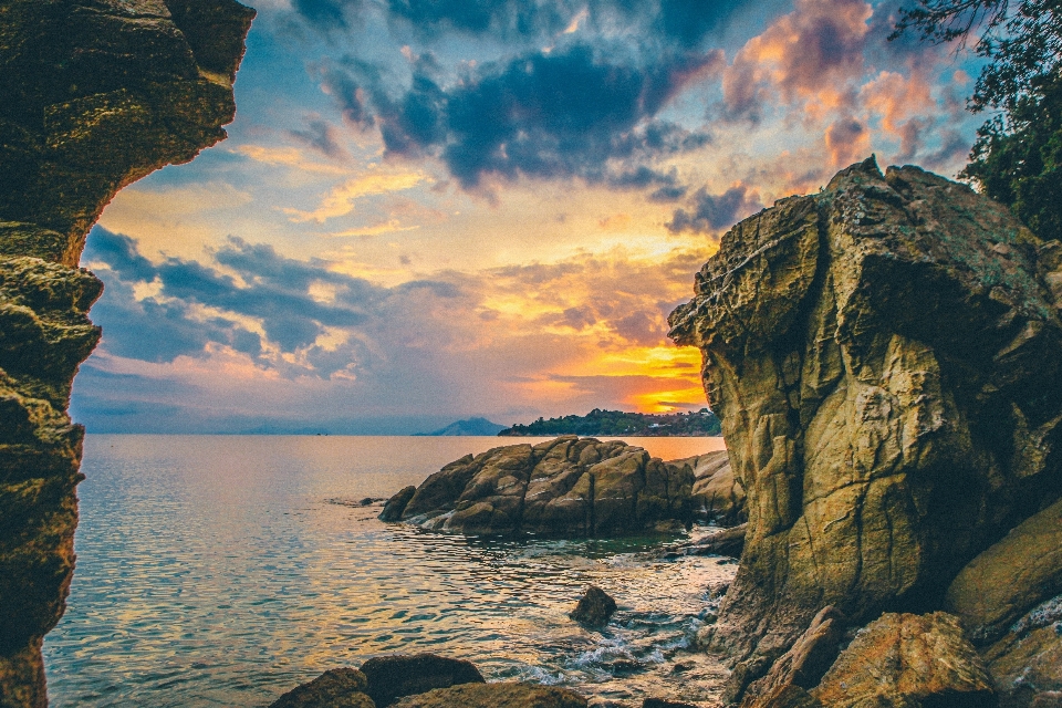 Landscape sea coast water