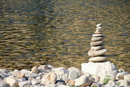 Sea water sand rock Photo