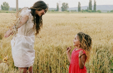 People woman field food Photo