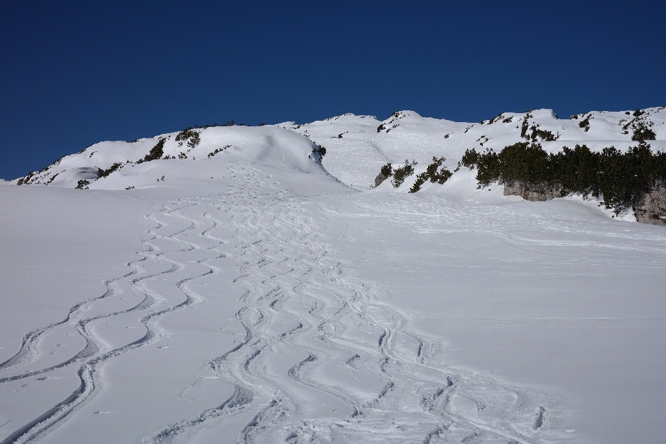 户外的 山 雪 冬天