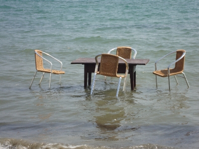 Table beach sea outdoor Photo