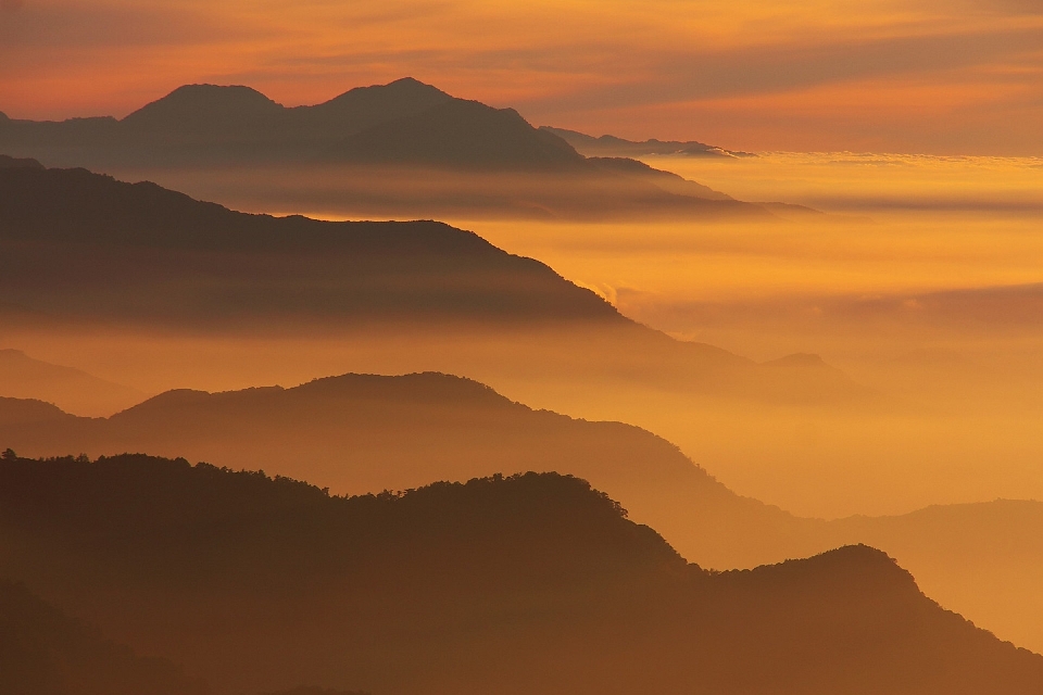 風景 自然 地平線 山