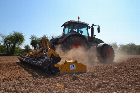 Tractor field farm asphalt Photo