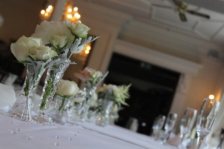 Cutlery silverware white flower Photo