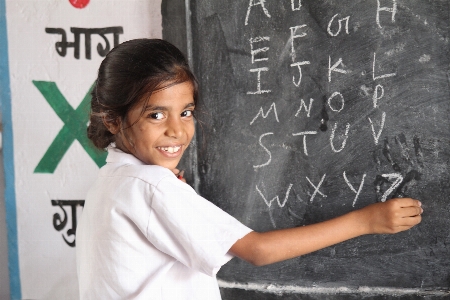 Writing person girl student Photo