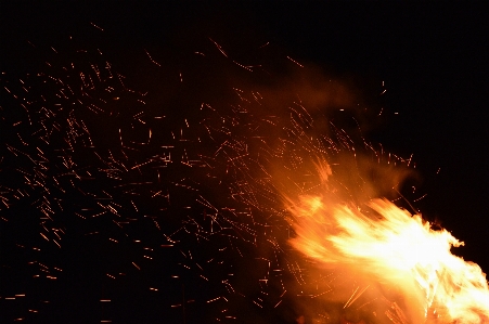 Night sparkler flame fire Photo