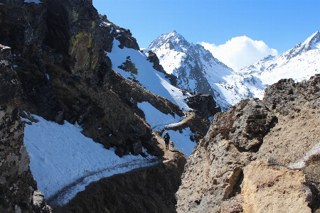 Wilderness walking mountain snow Photo