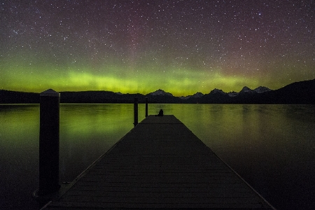 Landschaft wasser dock licht Foto