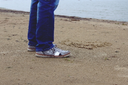 Man beach landscape sea Photo