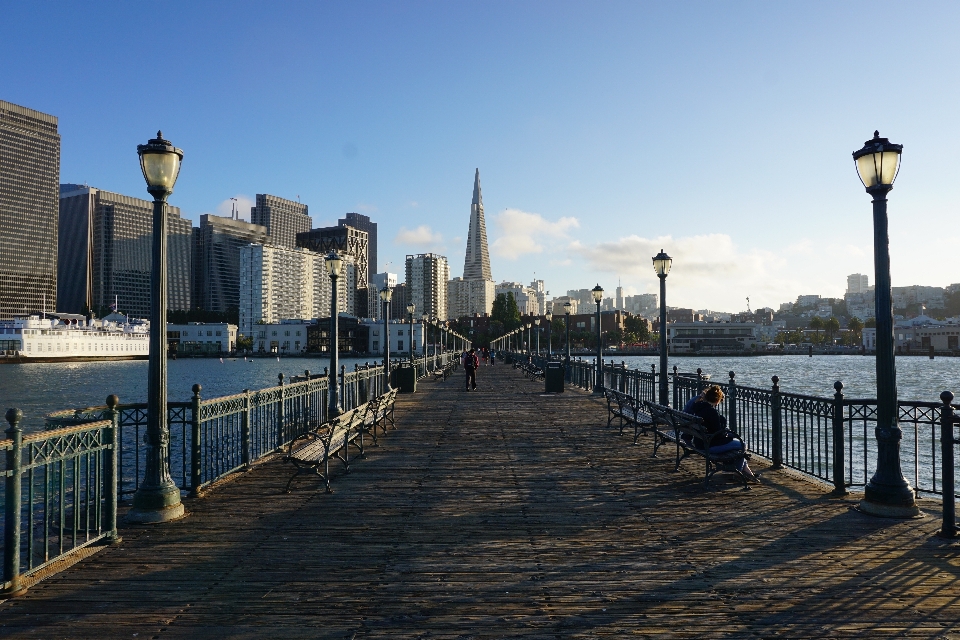 Sea coast horizon dock