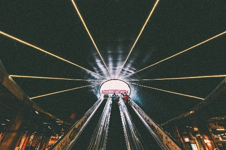 Light structure night stair Photo