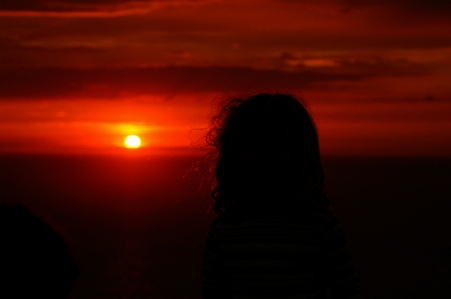 Sea ocean horizon silhouette Photo