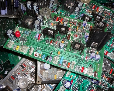 Computer board technology green Photo