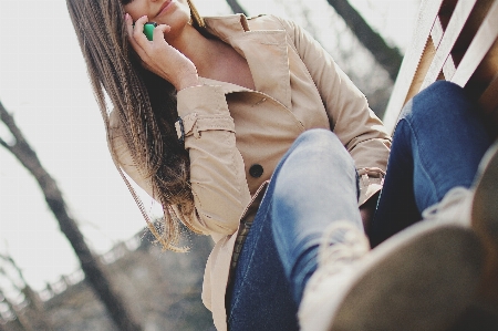 Handy  mobiltelefon menschen mädchen Foto