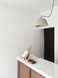 Desk table wood white Photo