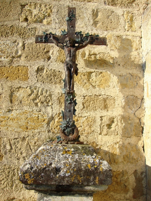 Rock monument france statue