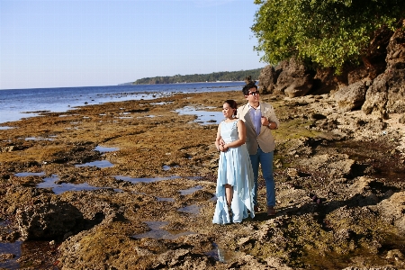 Man beach sea coast Photo