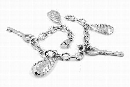 Hand white chain isolated Photo