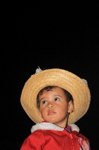 Kid portrait child hat Photo