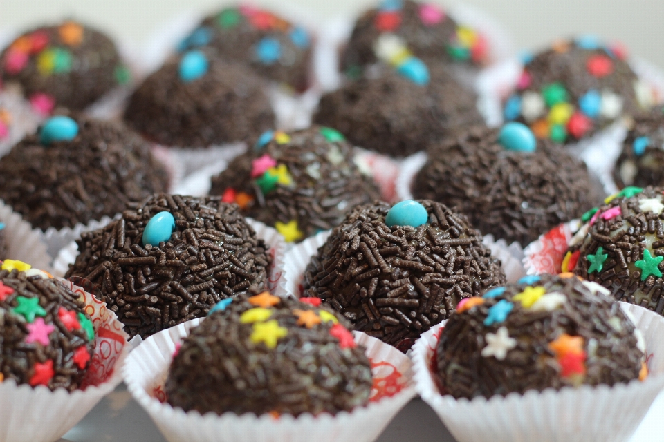 Comida chocolate bolinho sobremesa