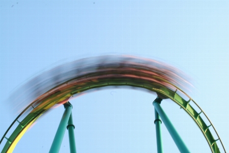 Blur people sky wheel Photo