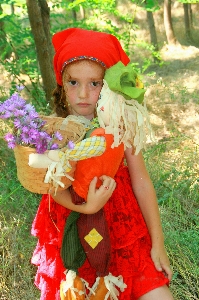 Forest girl flower spring Photo